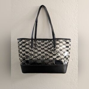 Michael Kors Jet Set Clear Tote With Leather Trim